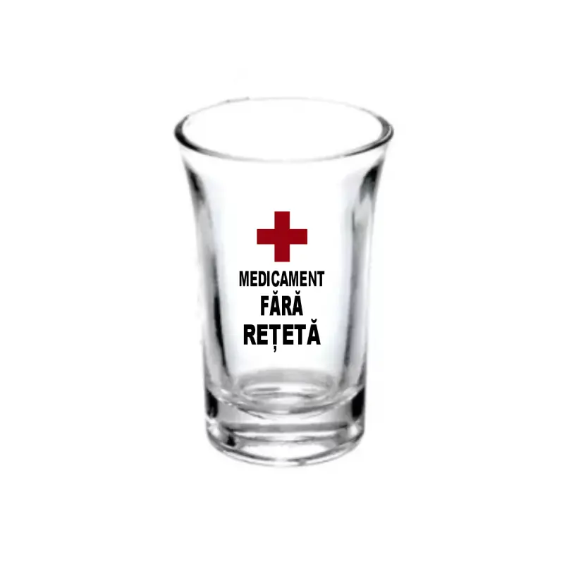 Medicament fara reteta, set 6 pahare shout cu mesaje